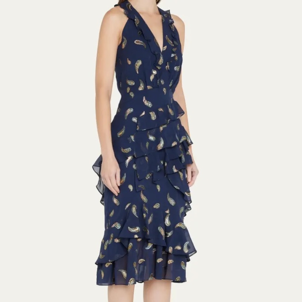 SALONI | Midi Annisa Tiered Asymmetrical